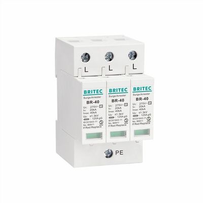 BR-40 2P 40kA 275V Tipe 2 Fase Tunggal TVSS SPD Surge Protection Device proteksi petir
