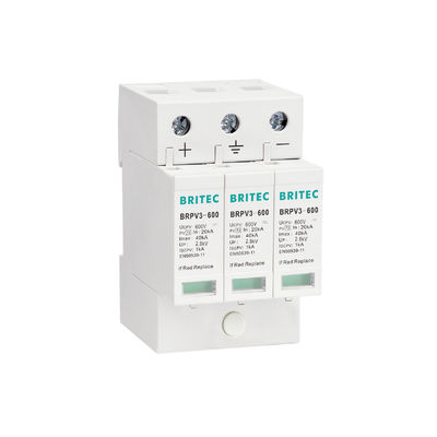 BRPV2-600 2 Mod DC 600V Photovoltaic Surge Protector DC surge arrester Solar SPD tuv surge protector