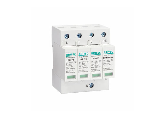 385V Tipe 2 Perangkat Surge Protection Penangkal Petir Pluggable 3+ Cadangan Keselamatan Npe AC