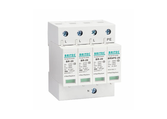 275V AC Surge Protector 20kA Perangkat Pelindung Petir Listrik