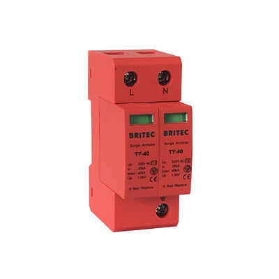Perangkat Perlindungan Lonjakan AC 40kA 320V Tipe 2 Surge Arrester Penangkal Petir