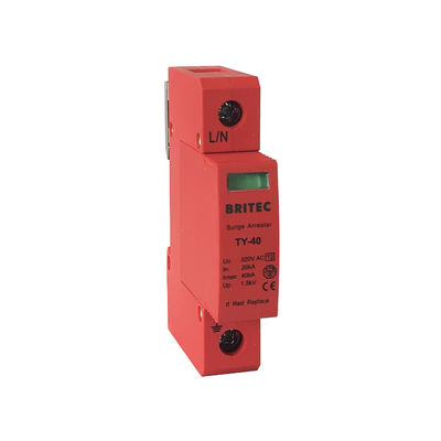 40kA Single Phase Electrical Anti Surge Protection Device Ac SPD penangkal petir pelindung petir
