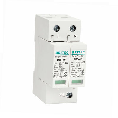 BR-40 4P 40kA Surge Arrest Protection Device 3 Phase thunder protector spd tuv tipe 2 perangkat perlindungan surge