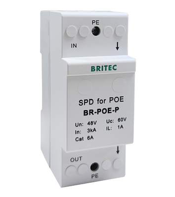 BR-POE-P Spd Data Signal Protector Poe Surge Arrestor 48V China perangkat perlindungan surge ethernet poe petir POE kamera