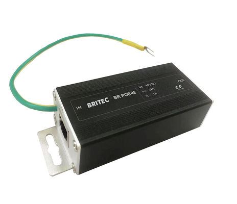 Pelindung Lonjakan POE dengan Arus Nominal 5KA, Perlindungan IP20, dan Enklosur Baja untuk Penangkal Lonjakan Jaringan RJ45 POE Power Over Ethernet SPD