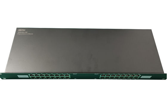 BRRJ45H-16R Penahan Lonjakan Telekomunikasi Sinyal 1000M Pemasangan Rak Pelindung Lonjakan Ethernet