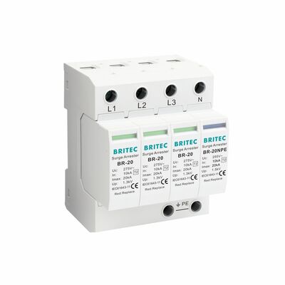 BR-20 3+1 Tipe 2 Surge Protector OEM 20KA Surge Protector Proteksi surge elektronik Surge Protector Petir