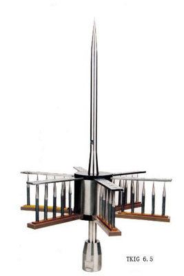 TKIG6.5 Lightning Rod dengan diameter 38mm dan radius perlindungan 102M untuk ketahanan korosi yang tinggi