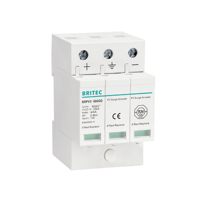 BRPV3-1000 1000V 40kA 3P DC Solar PV Surge Protection device Surge Arrester Lightning Suppressor solar surge arrester